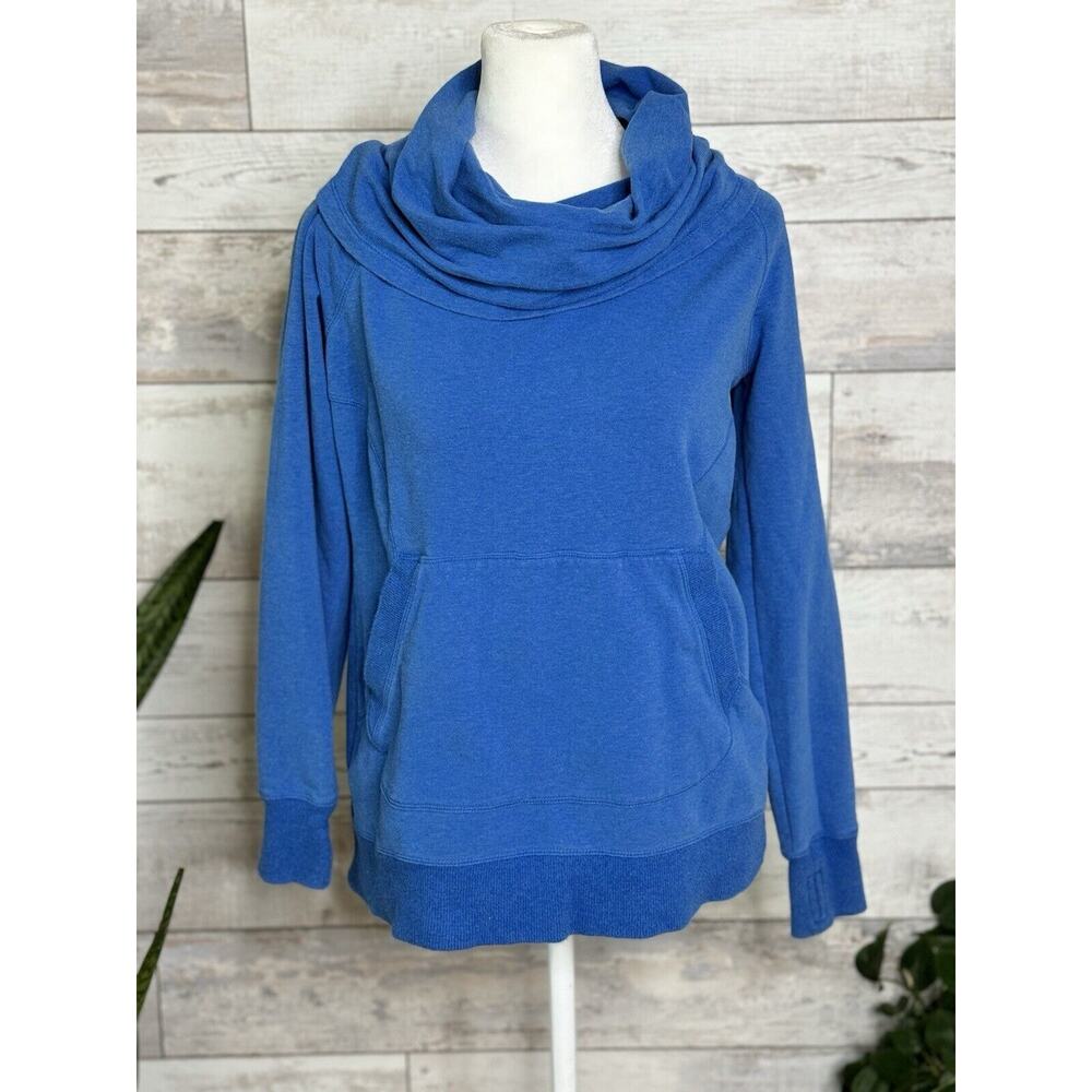 LL Bean Cowl Neck Pullover Sweatshirt With Pocket And Thumb Detail Size Small